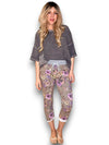 Helga May: Cornelia Jogger - Floral Houndstooth