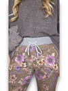 Helga May: Cornelia Jogger - Floral Houndstooth