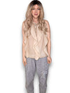Helga May: Frill Tank - Light Caramel