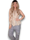 Helga May: Frill Tank - Light Caramel