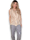 Helga May: Frill Tank - Light Caramel