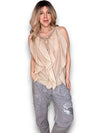 Helga May: Frill Tank - Light Caramel