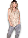Helga May: Frill Tank - Light Caramel