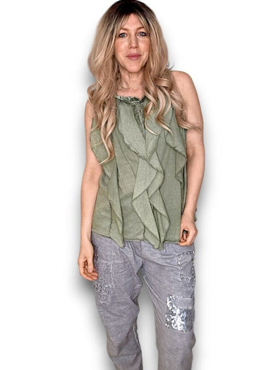 Helga May: Frill Tank - Forest