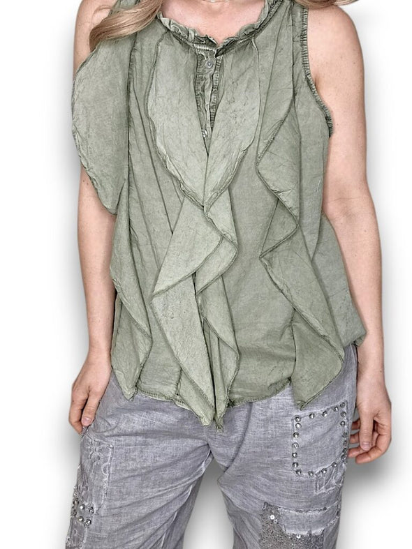 Helga May: Frill Tank - Forest