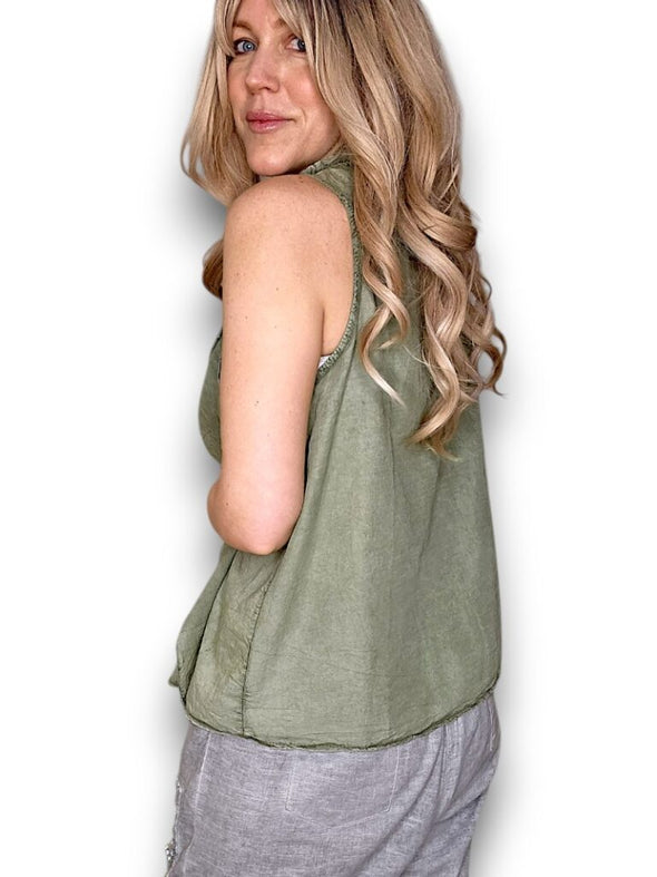 Helga May: Frill Tank - Forest