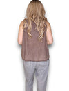 Helga May: Frill Tank - Coffee