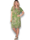 Sized Helga May Jungle Dress: Scarlett Rose - Ivy Green