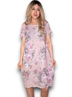 Sized Helga May Jungle Dress: Scarlett Rose - Baby Pink