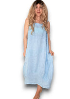 Sized Helga May Maxi Tank Dress: Baby Blue