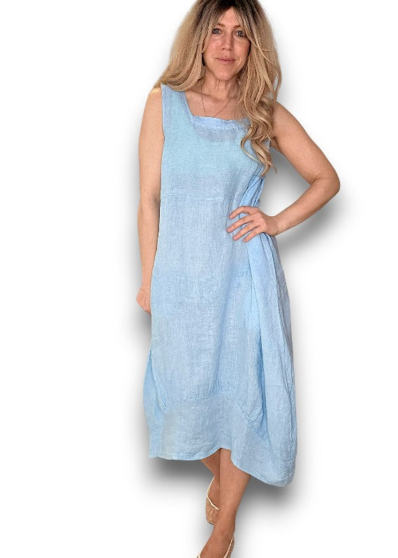 Sized Helga May Maxi Tank Dress: Baby Blue