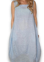 Sized Helga May Maxi Tank Dress: Baby Blue
