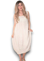 Sized Helga May Maxi Tank Dress: Beige