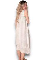 Sized Helga May Maxi Tank Dress: Beige