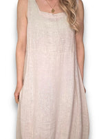 Sized Helga May Maxi Tank Dress: Beige