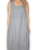 Sized Helga May Maxi Tank Dress: Washed Petrol