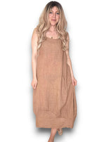 Sized Helga May Maxi Tank Dress: Light Coffee