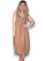 Sized Helga May Maxi Tank Dress: Light Coffee