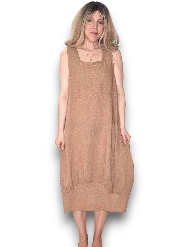 Sized Helga May Maxi Tank Dress: Light Coffee