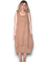 Sized Helga May Maxi Tank Dress: Light Coffee