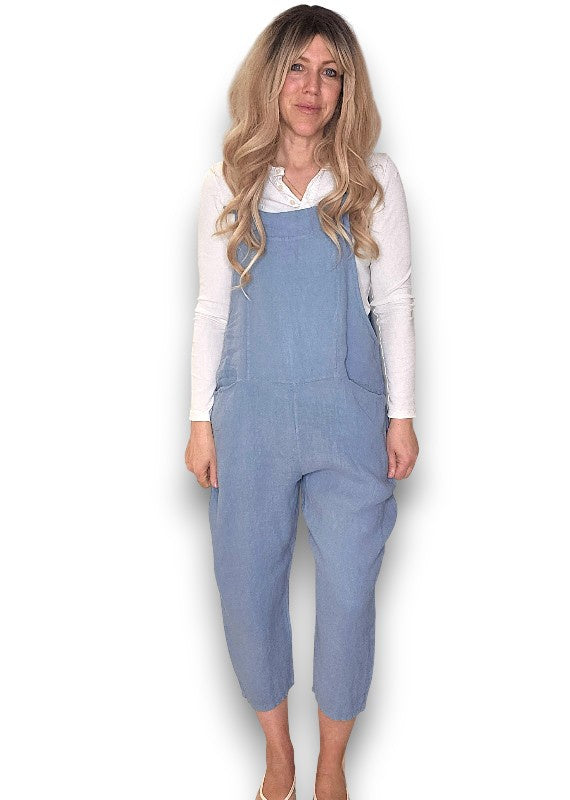 Helga May Linen Jumpsuit - Plain Petrol