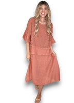 Helga May: Amalfi 2pc Dress - Brick