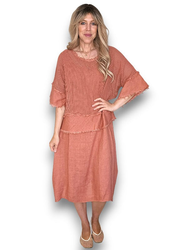 Helga May: Amalfi 2pc Dress - Brick