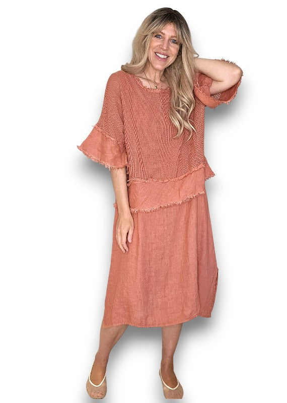 Helga May: Amalfi 2pc Dress - Brick