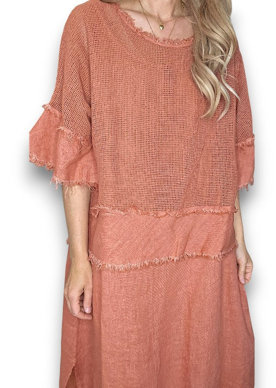 Helga May: Amalfi 2pc Dress - Brick