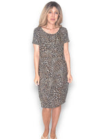 Sized Helga May Jungle Dress: Mocha Leopard