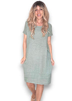 Sized Helga May Jungle Dress: Plain Sage