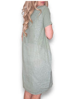 Sized Helga May Jungle Dress: Plain Sage