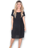 Sized Helga May Jungle Dress: Plain Black