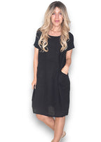 Sized Helga May Jungle Dress: Plain Black