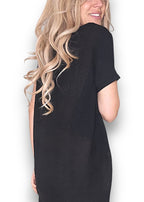 Sized Helga May Jungle Dress: Plain Black
