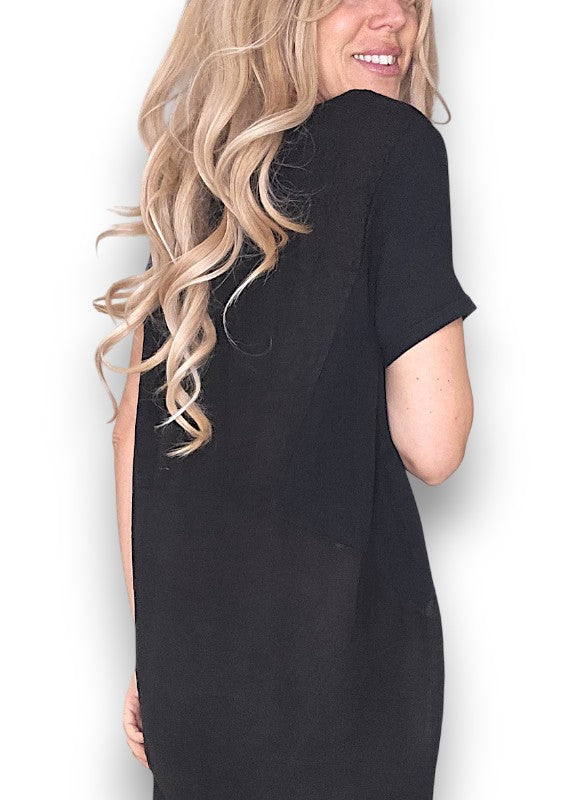 Sized Helga May Jungle Dress: Plain Black