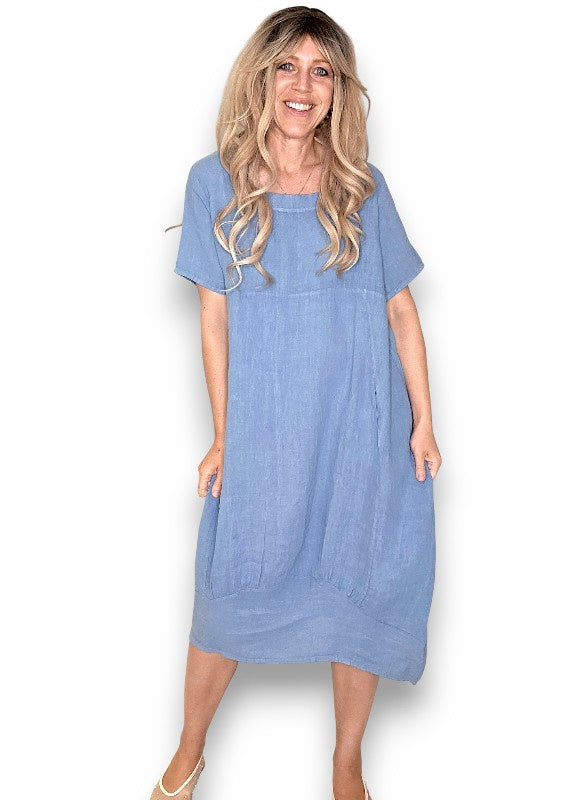 Sized Helga May Mid Sleeve Maxi Dress - Petrol