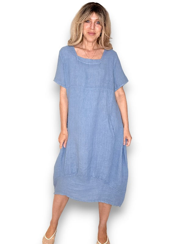 Sized Helga May Mid Sleeve Maxi Dress - Petrol