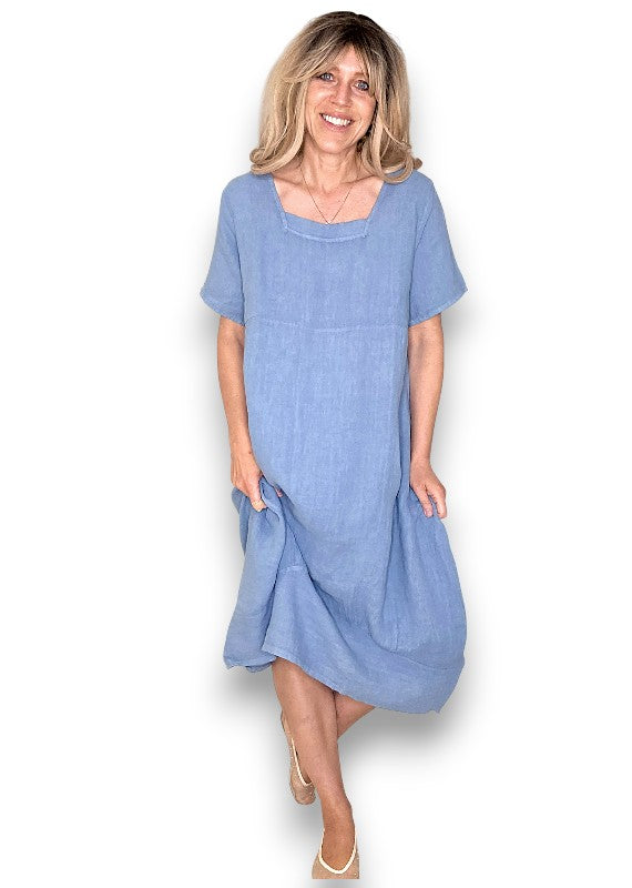 Sized Helga May Mid Sleeve Maxi Dress - Petrol