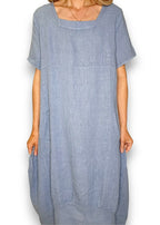 Sized Helga May Mid Sleeve Maxi Dress - Petrol