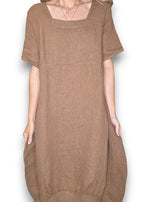 Sized Helga May Mid Sleeve Maxi Dress - Coffee