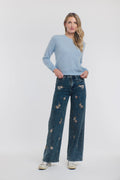 Pearl Embroidered Jean