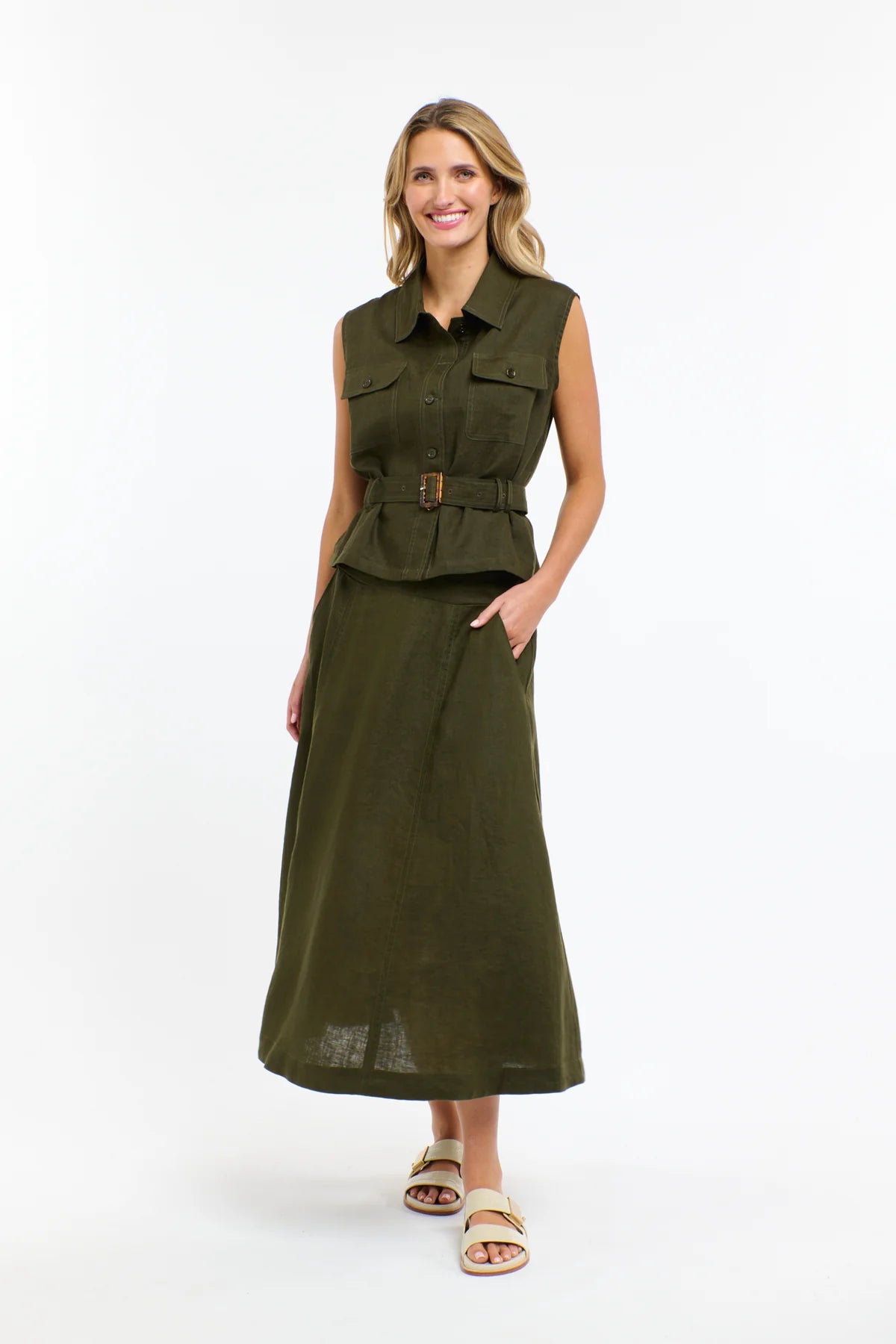 100% Linen Perry Vest