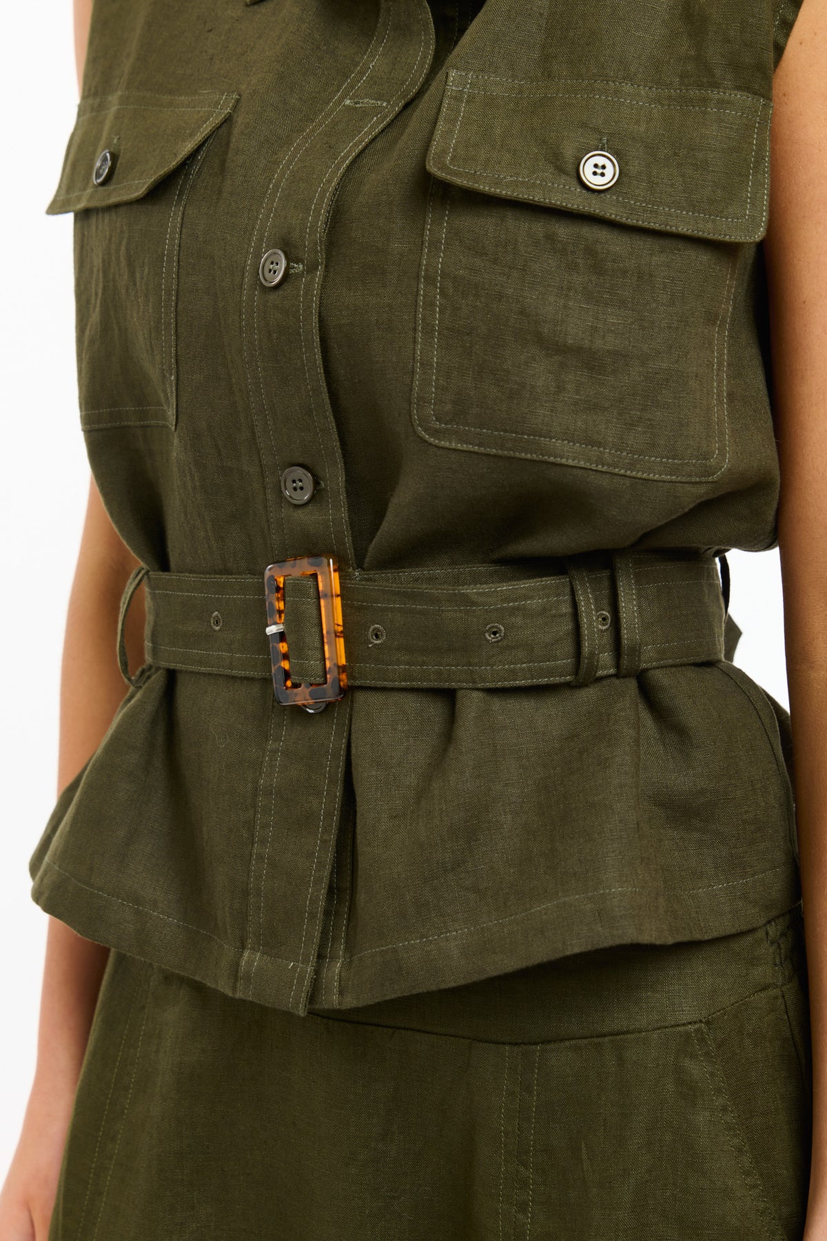 100% Linen Perry Vest