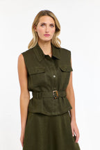 100% Linen Perry Vest