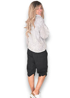 Helga May: Linen Capri Pants - Black