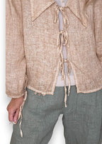 Helga May: Linen Dollhouse Top - Washed Caramel