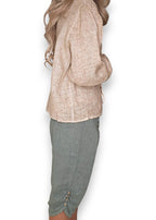 Helga May: Linen Dollhouse Top - Washed Caramel