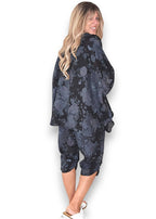 Helga May: Scarlett Rose Linen Hemmingway Wrap - Black