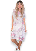 Sized Helga May Jungle Dress: High Tea - Beige